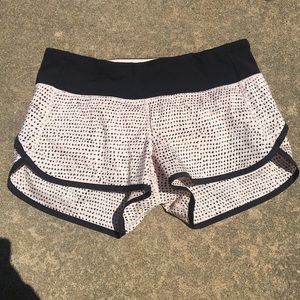 Lulu Lemon Pink & Black Polka Dot Shorts!
